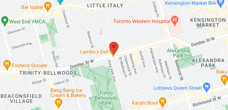 map of 176 BELLWOODS AVE